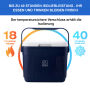 Brisby Koelbox - Frigobox - 22L - Blauw - Tot maximaal 40 uur isolatie - Incl. 4 dikke koelelementen van 450ml - Temperatuur veilige sluiting - Nieuw ontwerp met koelelementen vergrendeld in deksel