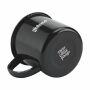 Retro Emaille Mok 350 ml - zwart/wit