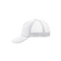 5 Panel Polyester Mesh Cap white one size