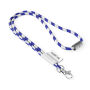 Polyester 2-kleurige koord-lanyard met full color label