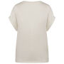 Ecologisch dames t-shirt met mouwen met omslag Ivory L
