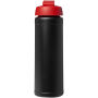 Baseline® Plus 750 ml sportfles met flipcapdeksel - Zwart/Rood