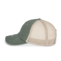Ecologische uniseks truckerpet met verwassen look Washed Organic Khaki / Beige One Size