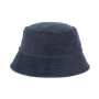 Ecologische uniseks bucket hat in badstof Navy Blue S/M