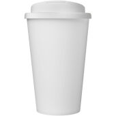 Americano® Eco 350 ml gerecyclede beker met spill-proof deksel - Wit