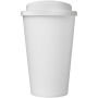 Americano® Eco 350 ml gerecyclede beker met spill-proof deksel - Wit