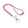 Polyester 2-kleurige koord-lanyard met full color label