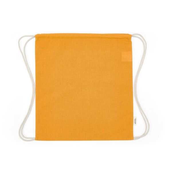 Gerecycled katoenen eco gymtas Lhotse | 140 g/m² | 41×37 cm | Koord rugzak | Geel Gerecycled katoenen eco gymtas Lhotse | 140 g/m² | 41×37 cm | Koord rugzak | Geel