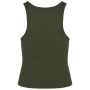 Ecologische geribde damestop Organic Khaki L