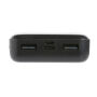 RCS standaard recycled plastic 10.000 mAh powerbank, zwart