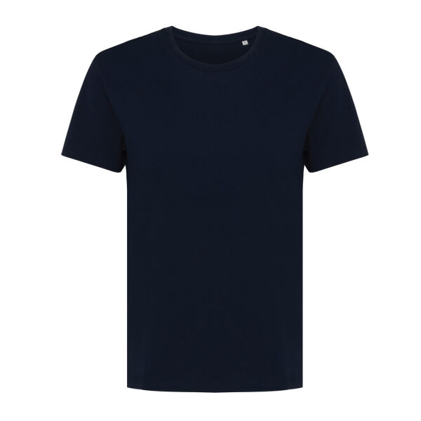 Iqoniq Yala dames lichtgewicht gerecycled katoen t-shirt, donkerblauw (L)
