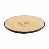 Bamboo 15W Wireless Fast Charger draadloze snellader - zwart