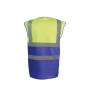 Tweekleurig veiligheidshesje Hi Vis Yellow / Royal Blue 3XL