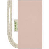 Orissa 100 g/m² GOTS biologisch katoenen rugzak met trekkoordsluiting 5L - Pale blush pink