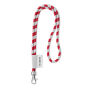 Polyester 2-kleurige koord-lanyard met full color label