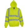 Full Zip Hooded Sweatshirt Hi Vis Yellow XXL