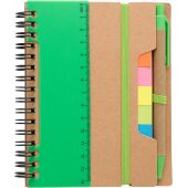Recycled papieren notitieboek Angela lichtgroen