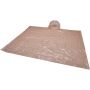 Fog poncho in ronde plastic verpakking met karabijnhaak - Oranje