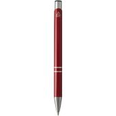 Moneta balpen van gerecycled aluminium (blauwe inkt) - Rood
