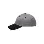 6 Panel Brushed Sandwich Cap light grey/black/light grey one size