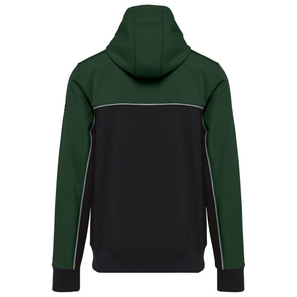 3-laags unisex softshelljas in twee kleuren Black / Forest Green XS 3-laags unisex softshelljas in twee kleuren Black / Forest Green XS