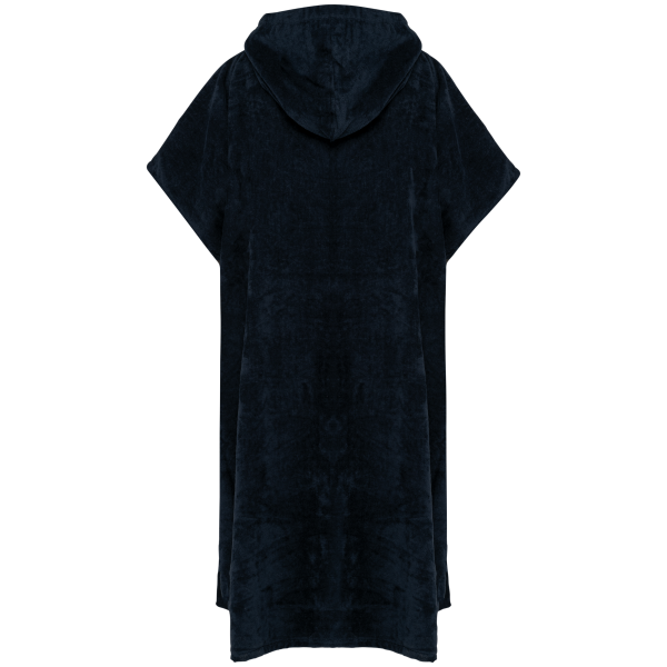 Uniseks poncho met capuchon van badstof Navy L/XL Uniseks poncho met capuchon van badstof Navy L/XL