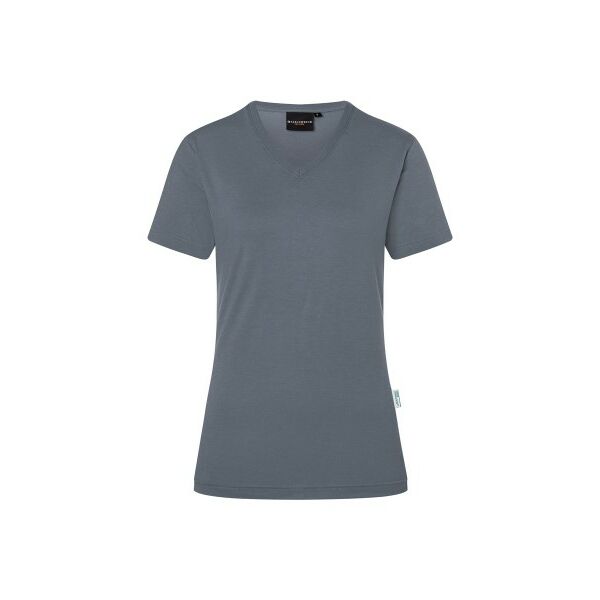 Ladies' Workwear T-Shirt Casual-Flair, from Sustainable Material , 51% GRS Certified Recycled Polyester / 46% Conventional Cotton / 3% Conventional Elastane