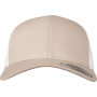 Tweekleurige Retro Truckerpet Khaki / White One Size