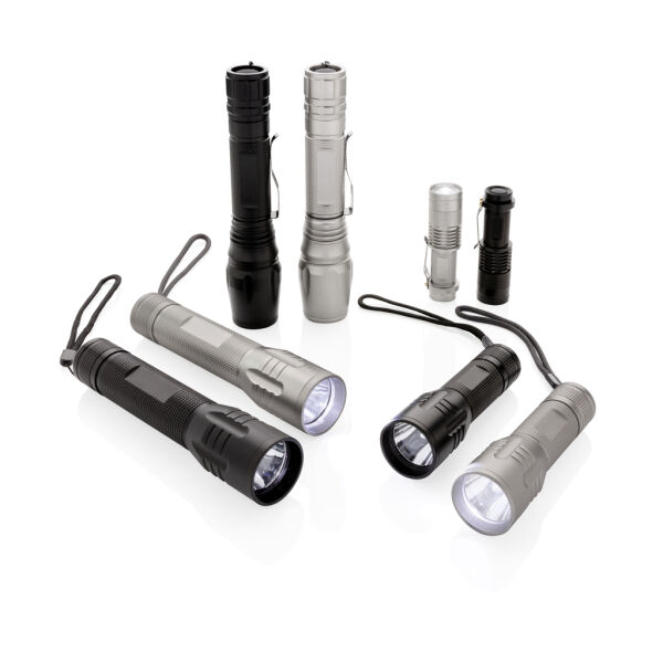 3W CREE zaklamp groot, zwart 3W CREE zaklamp groot, zwart
