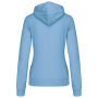 Damessweater met capuchon in contrasterende kleur Sky Blue / White XS