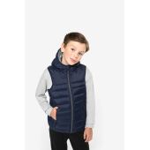 Bodywarmer met capuchon kids Marl Dark Grey 10/12 jaar