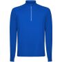 Estambul herensweater met lange mouwen en halve rits - Koningsblauw - 3XL