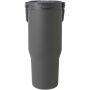 Bronx 900 ml RCS gecertificeerde, vacuüm geïsoleerde beker van gerecycled roestvrij staal en koper met deksel met dubbele functie - Grijs