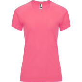 Bahrain kortärmad funktions T-shirt för dam - Fluor Lady Pink - S