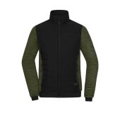 black/olive-melange