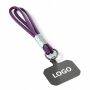 Sleutelhanger & telefoonhouder met koord met leren uiteinde.