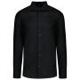 Herenoverhemd in popeline met lange mouwen Black M