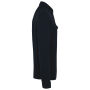 Ecologisch verwassen herenoverhemd in geborsteld fleece Washed Navy Blue 3XL
