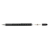 5-in-1 aluminium toolpen, zwart