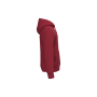 Ecologische uniseks sweater met capuchon Hibiscus Red XXL