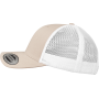 Tweekleurige Retro Truckerpet Khaki / White One Size