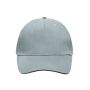 5 Panel Sandwich Cap light grey/black one size
