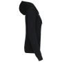 Damessweater met rits en capuchon in contrasterende kleur Black / Fine Grey S