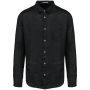 Linnen herenoverhemd Black XS Linnen herenoverhemd Black XS