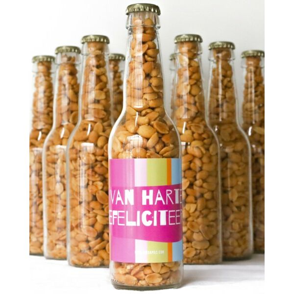 Pindapils Zout 24 stuks Van harte gefeliciteerd Pindapils Zout 24 stuks Van harte gefeliciteerd