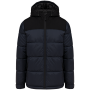 Uniseks Tweekleurige gewatteerde donsjack Navy / Black XXL