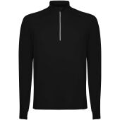 Estambul herensweater met lange mouwen en halve rits - Zwart - L
