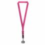 Geweven verstelbare crossbody telefoonhouder met gegraveerde metalen logoplaat
