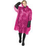 Ziva wegwerp regenponcho met opbergtasje - Roze Ziva wegwerp regenponcho met opbergtasje - Roze