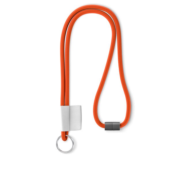 Polyester 2-kleurige koord-lanyard met full color label Polyester 2-kleurige koord-lanyard met full color label